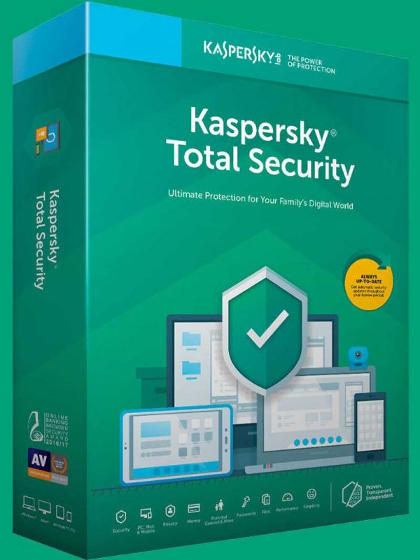 Kaspersky Total Security Latest Version – 1 PC, 1 Year License - Digital License Email Delivery - ViyaanS
